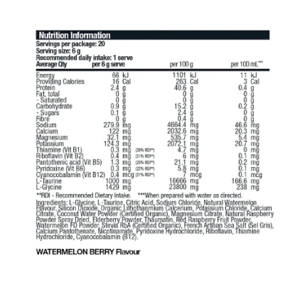 BSC Electrolyte + Hydration Mix 120g Best Before 3-4/26