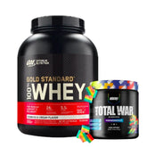 Gold Standard Whey 5lb + Total War Preworkout