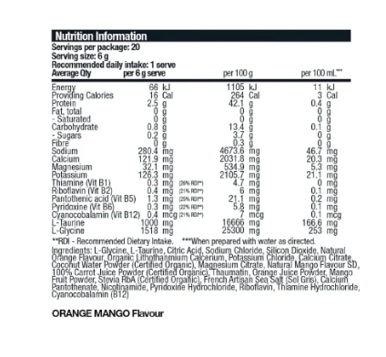 BSC Electrolyte + Hydration Mix 120g Best Before 3-4/26