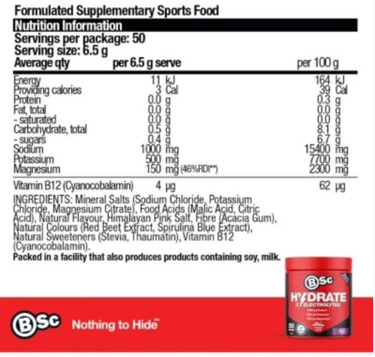 BSC Hydrate Electrolytes 50sv