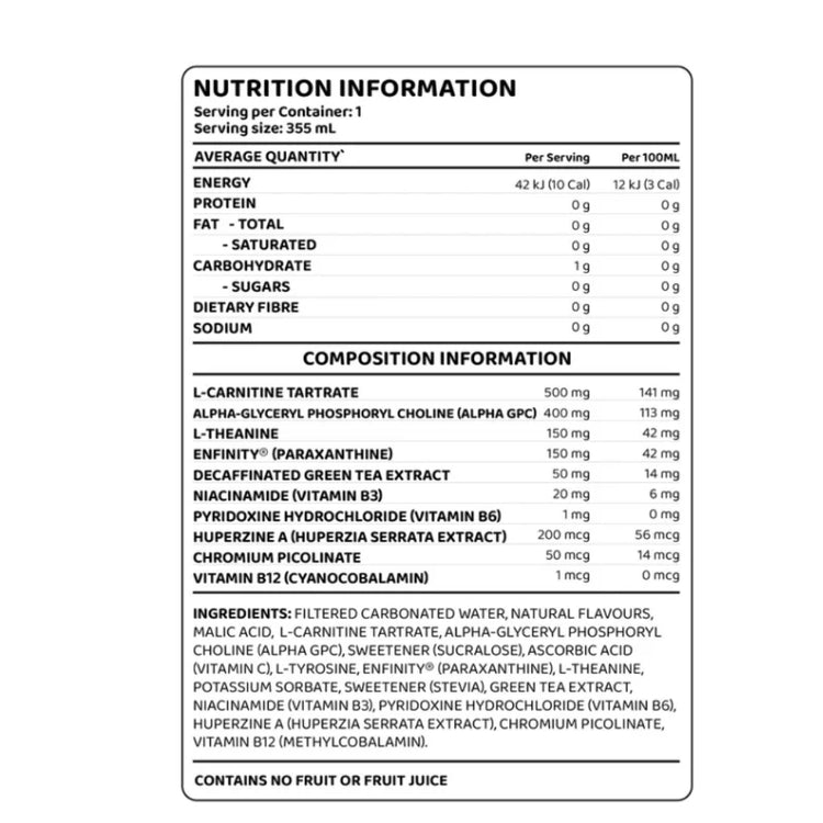 EHP Labs Oxyshred Infinity Caffeine Free Rtd 12pk